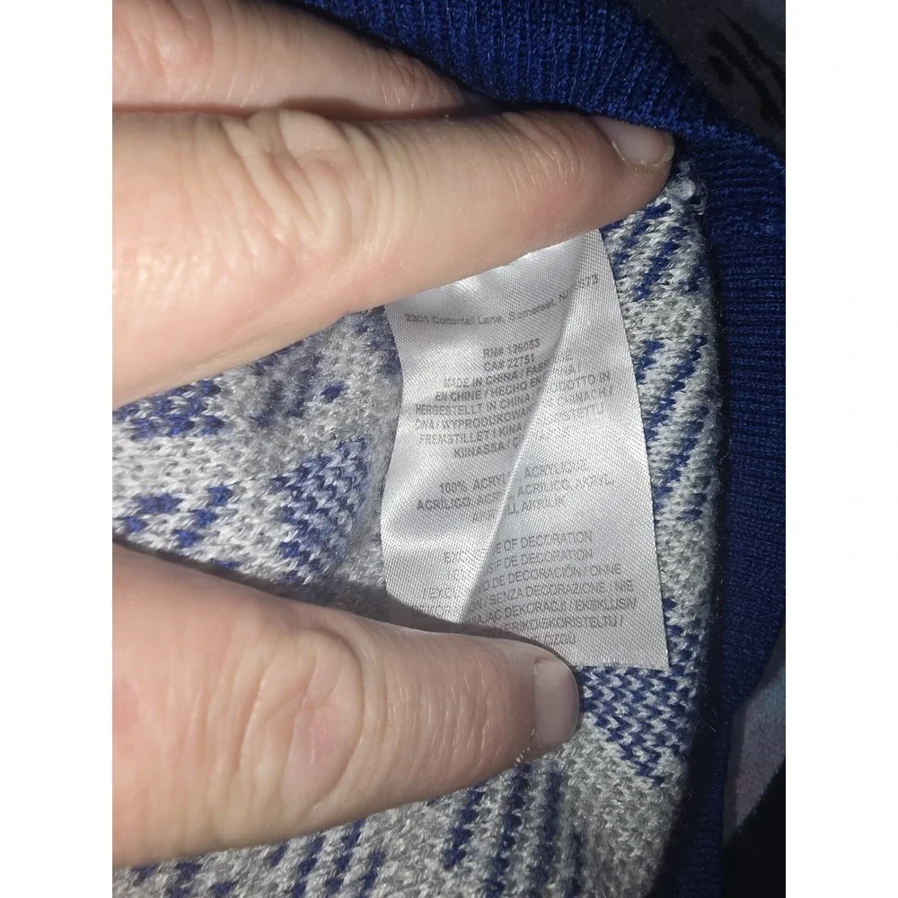 Indianapolis Colts Blue Gray NFL Team Apparel‎ Christmas Sweater Medium